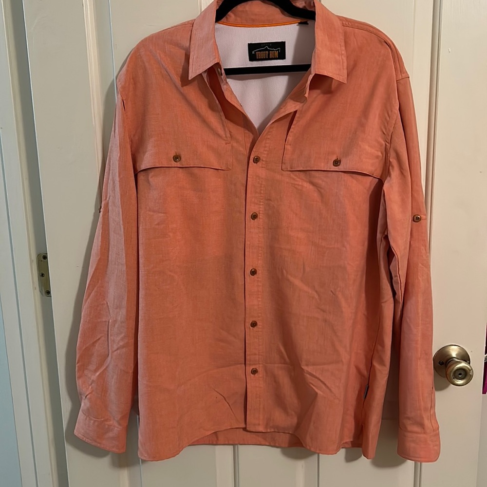 Orvis Trout Bum Vented Button Up Shirt Size Medium